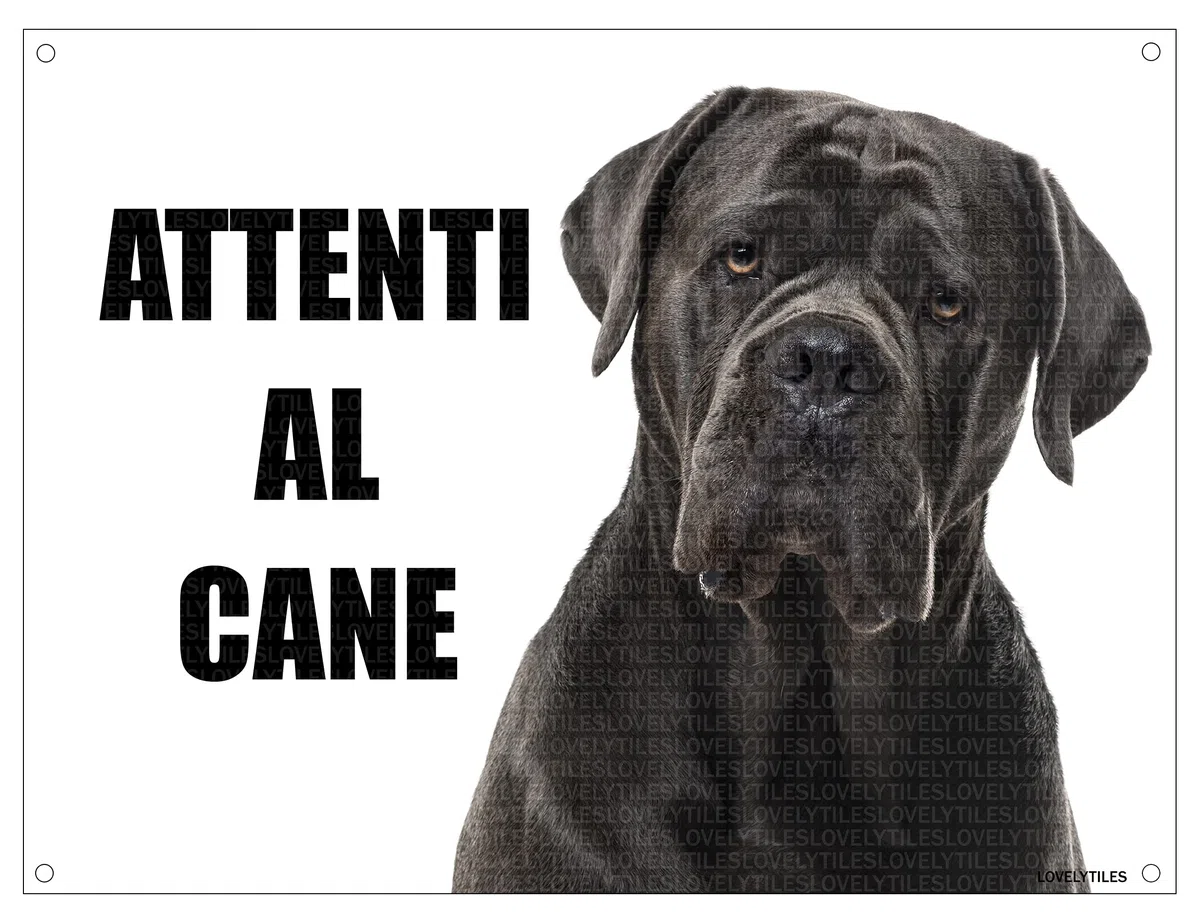 CANE CORSO attenti al cane mod 3 TARGA cartello IN METALLO (15X20)