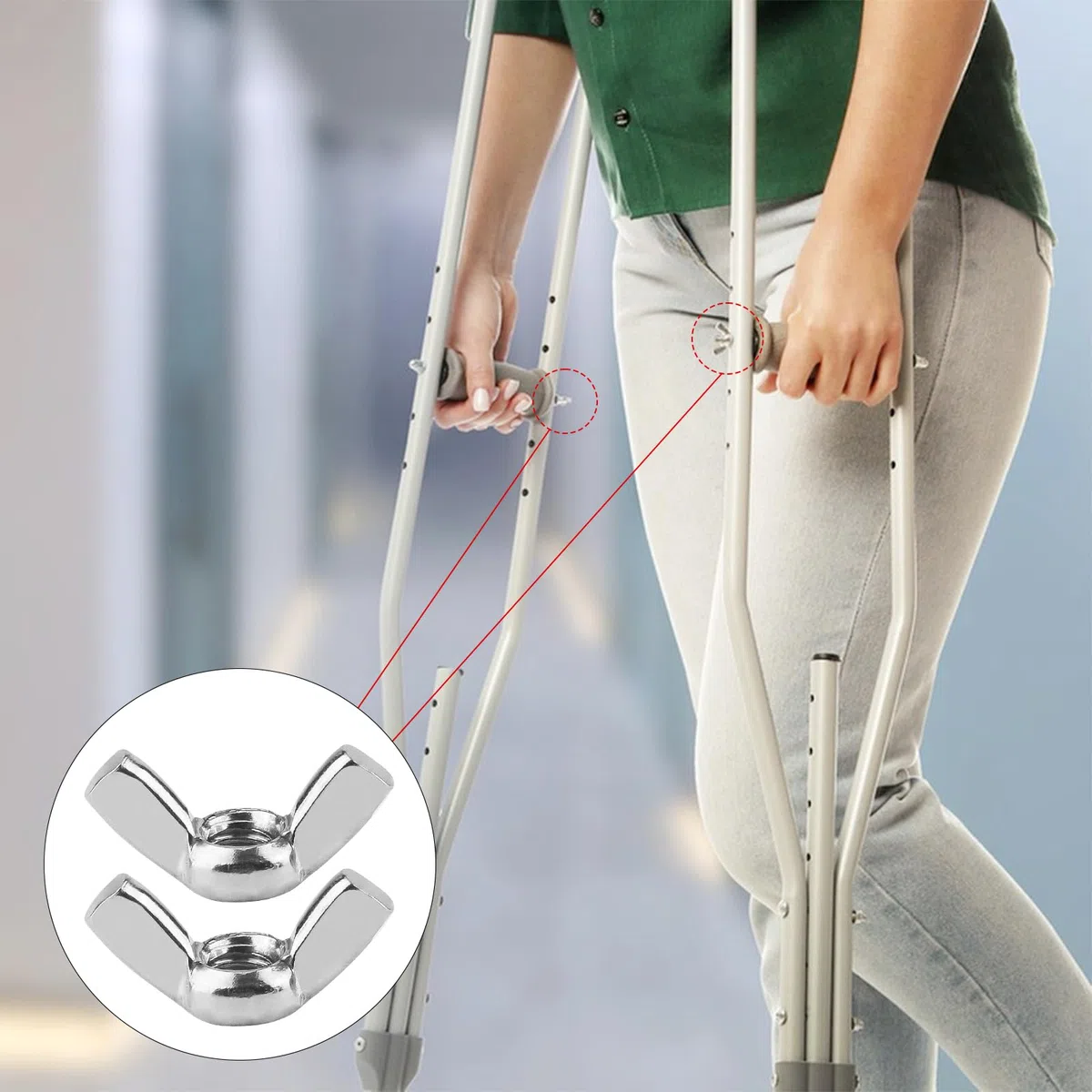 50 Pezzi M6 Dado ad Alette Dado In Acciaio Inox Aletta Dadi ad Alette In Acciaio Inossidabile Dadi ad Alette Metriche a Mano per Fissaggio Fai da te Fasteners Hardware
