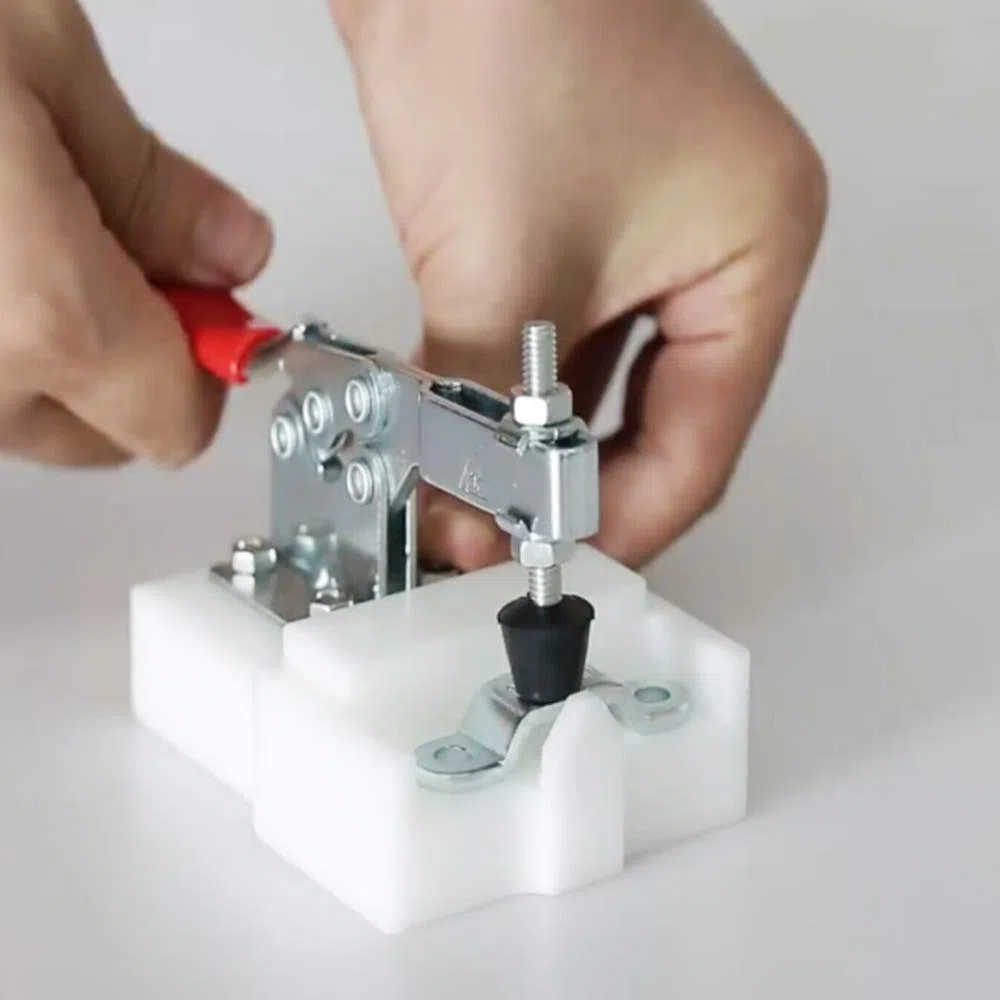Pinza a Leva 201 - Set 6 Pezzi Con Staffa Orizzontale In Metallo, Attrezzo a Sgancio Rapido Per Il Fissaggio Di Saldatura e Assemblaggio Di Componenti Elettronici