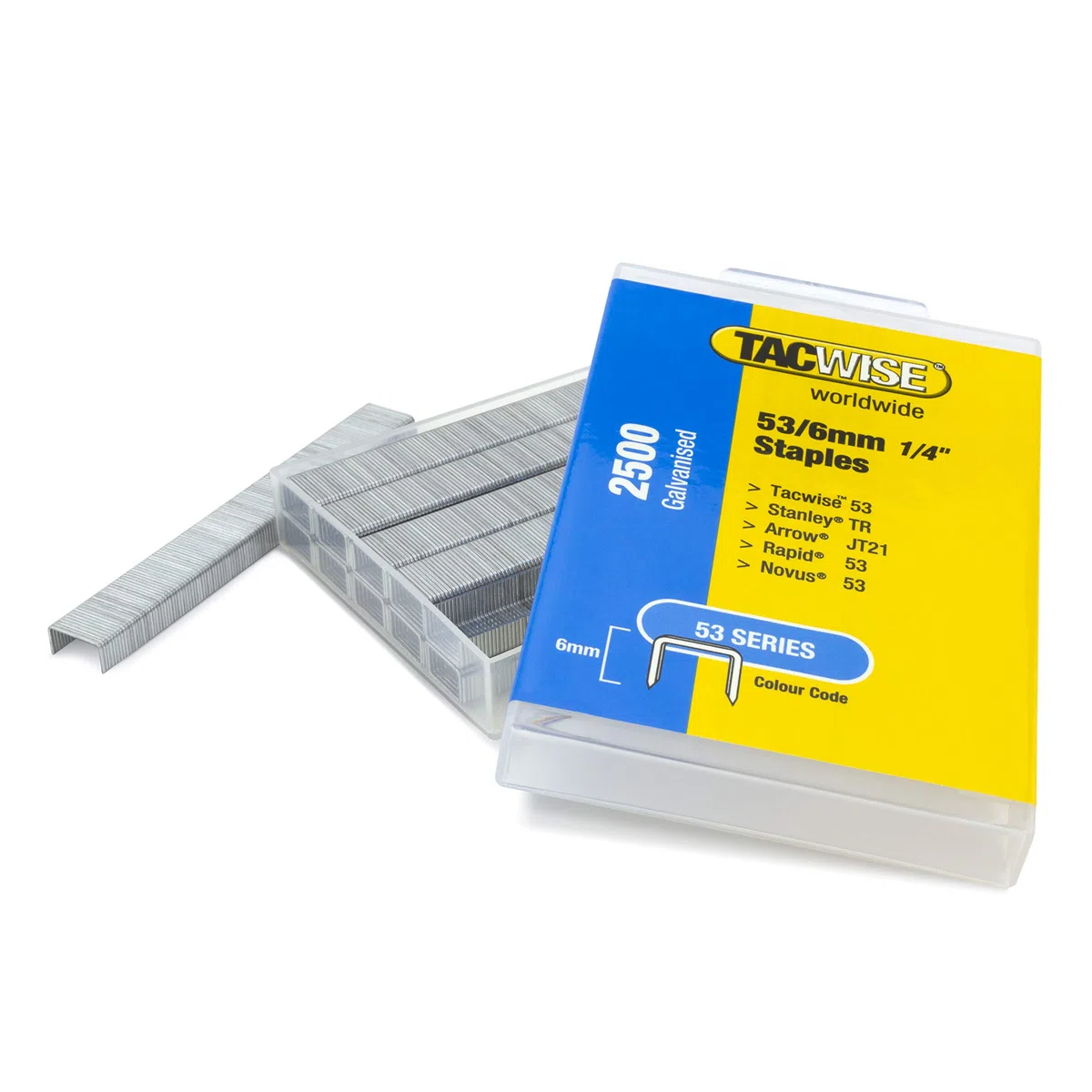 Tacwise 1476 Punti Galvanizzati Tipo 53 / 6 mm, Confezione da 2500