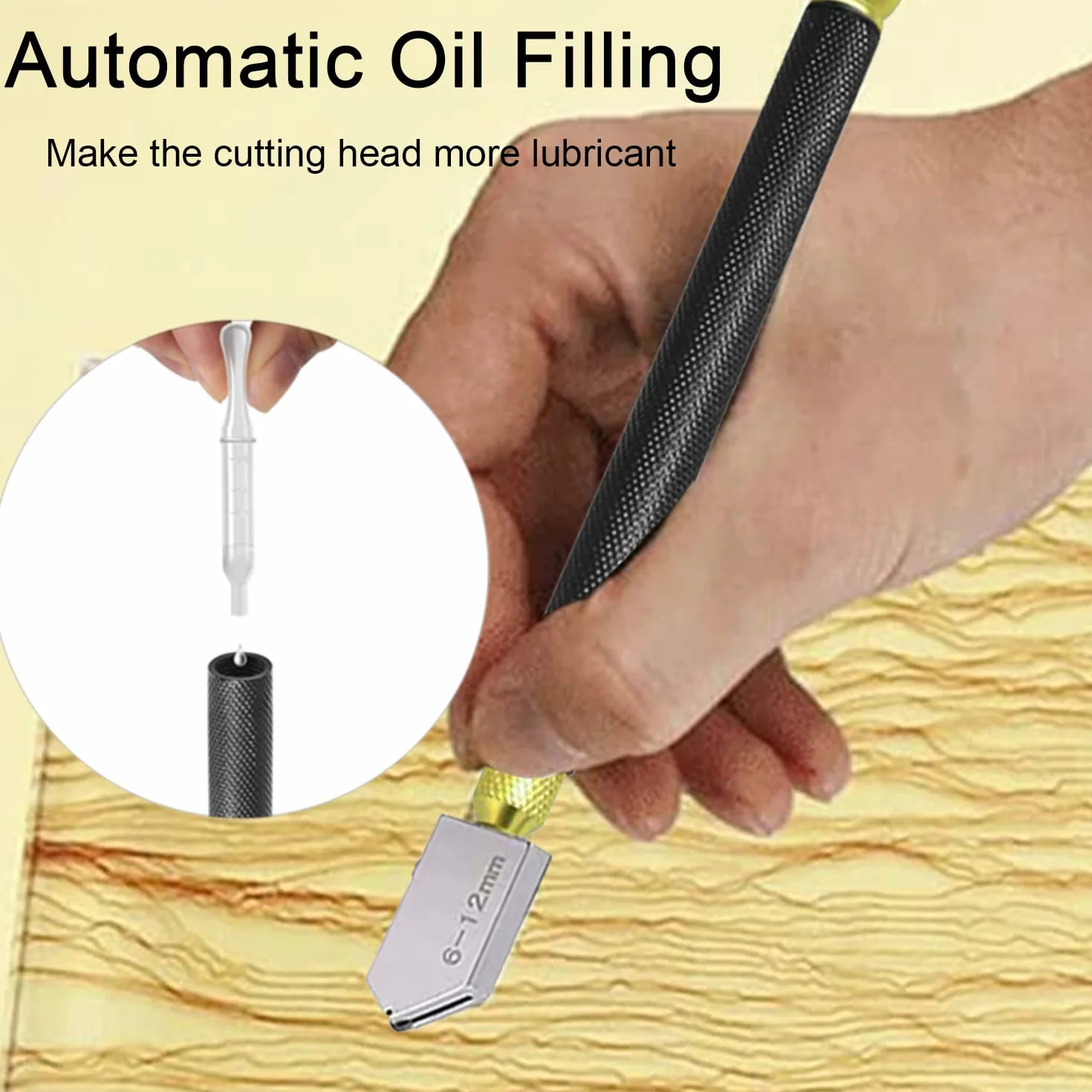 iJiZuo Tagliavetro 2mm-20mm, Tagliavetro Professionale, Carburo con Design Ergonomico Della Maniglia Gamma, per Specchio e Piastrelle in Mosaico di Vetro Spesso