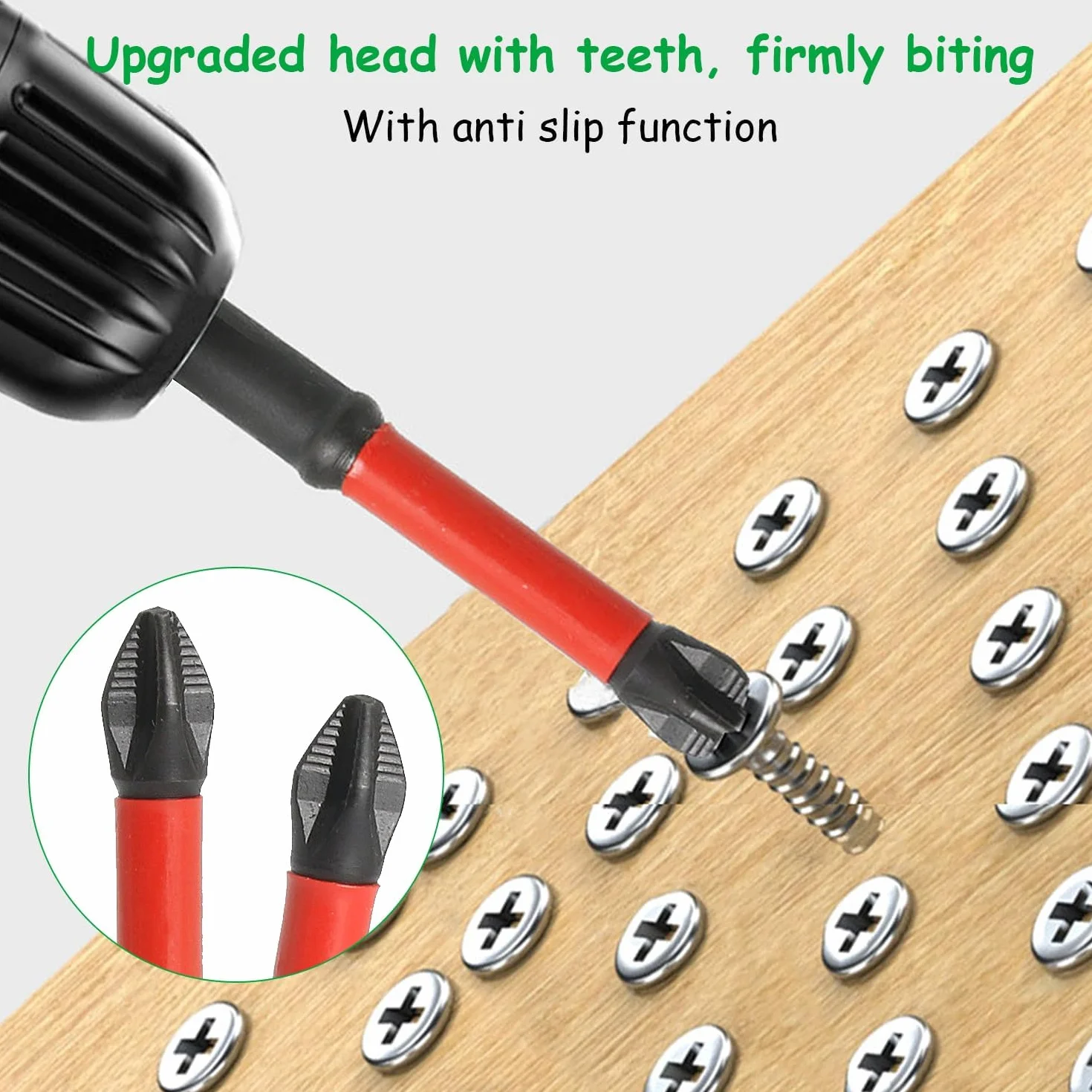 12 Pezzi Set da Inserti per Avvitatore Professionali, 25mm/50mm/65mm/70mm/90mm/150mm Punte Avvitatore Magnetiche, Snodo Avvitatore per Vari Fai da te e Lavorazione del Legno (1)