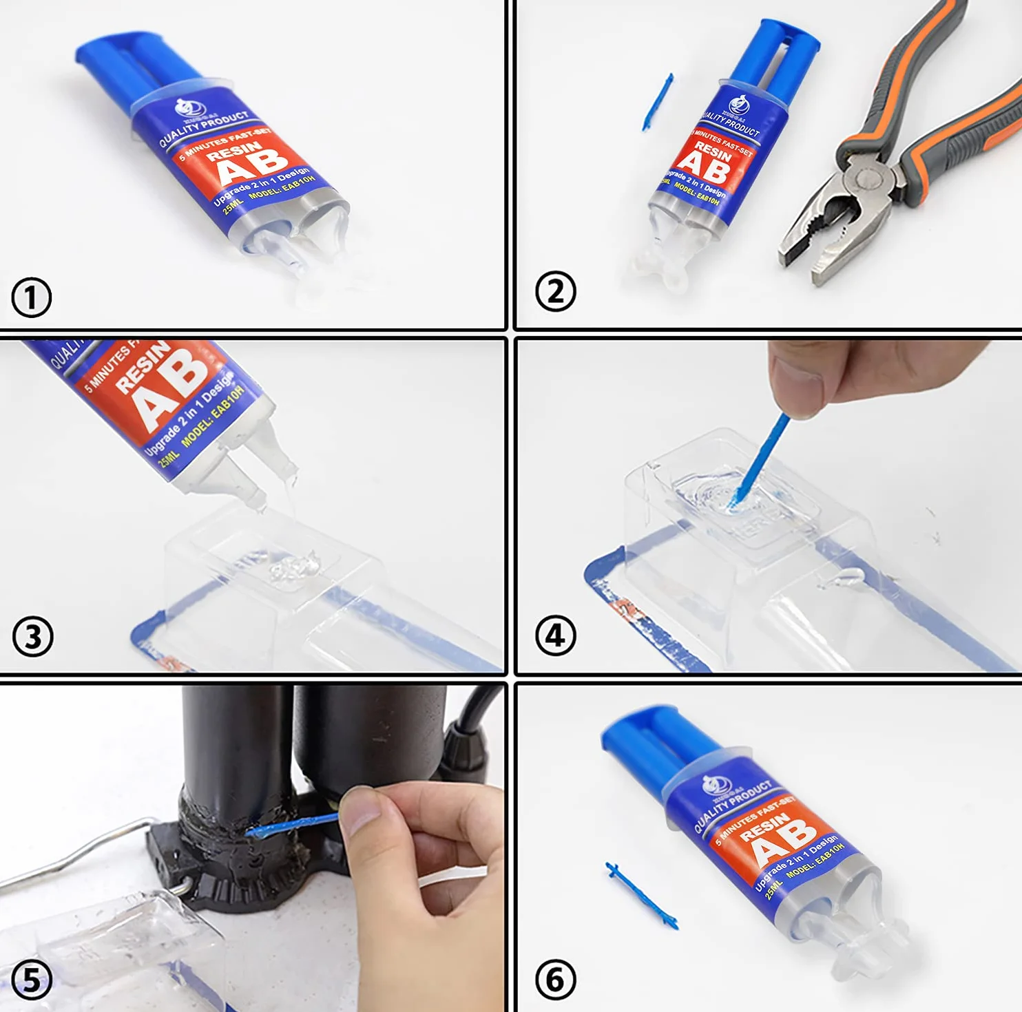 Colla Epossidica, XUDOAI 0,85 - Oncia Liquida Multiuso ad Alta Viscosità Resina Epossidica che Ripara Vetro di Riempimento, Ceramica, Plastica, ecc