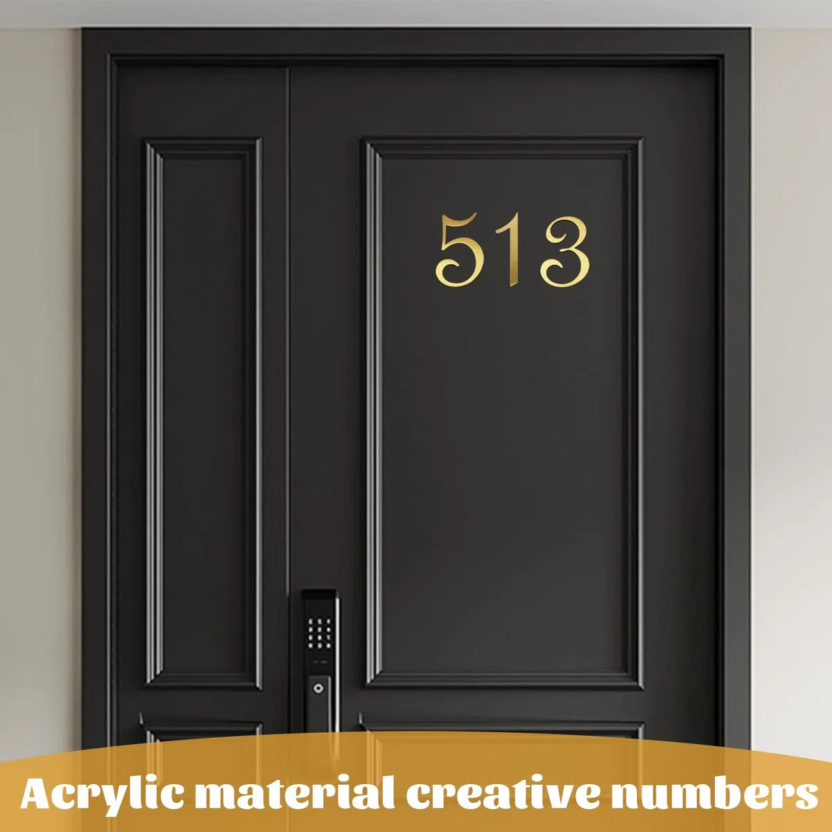 20 Pezzi Numeri Adesivi Numero Civico Esterno, Numeri 3D 5cm per Cassetta Postale 0-9, Creativi Adesivi Indirizzo Dorati per Porta, Adatti per Appartamento Casa e Ufficio
