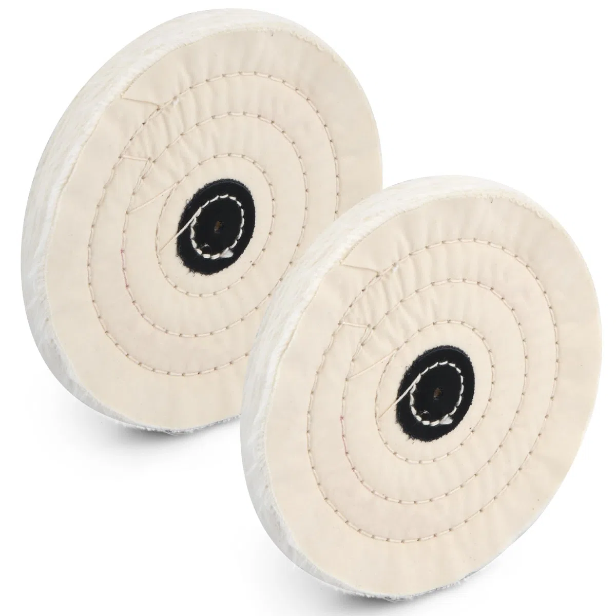 2 Pezzi Rotella di Lucidatura, Disco di Lucidatura in Cotonea 150 MM, Mole Lucidanti, Tampone Lucidante per Auto, Metallo, Acciaio Inox, Macchine, Legno, Plastica (50 Strati)