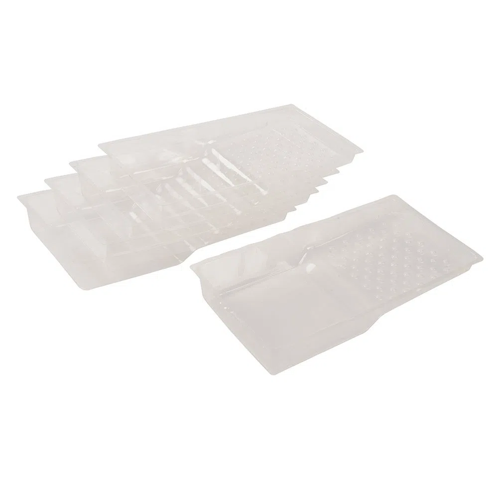 Silverline Tools 450193 usa e getta vaschetta Liner, trasparente, 100 mm, set di 5 pezzi