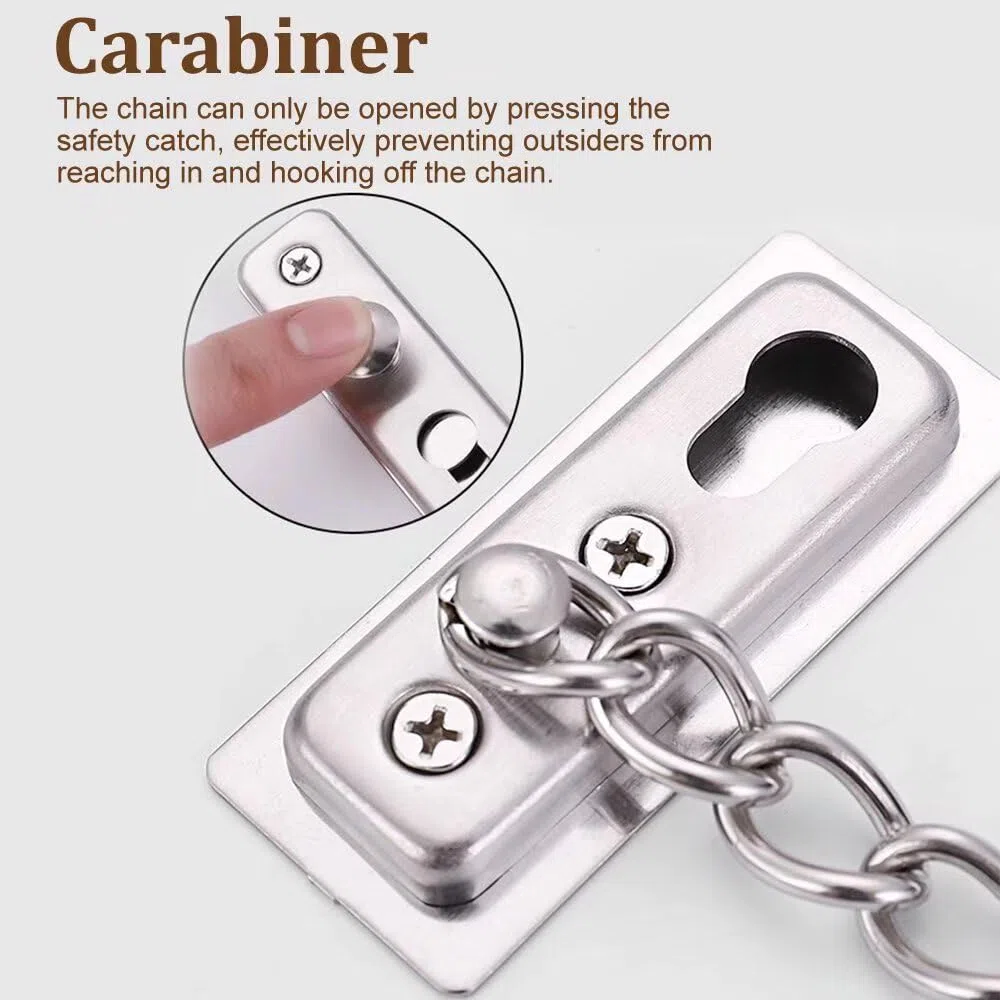 Catena di sicurezza per porta, in acciaio inox, per porte e finestre interne