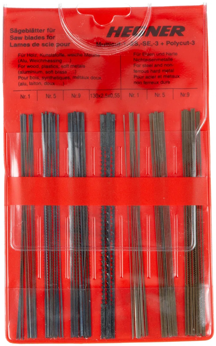 Hegner 00000700 - Set di lame per seghetto, per legno, plastica, e metalli leggeri