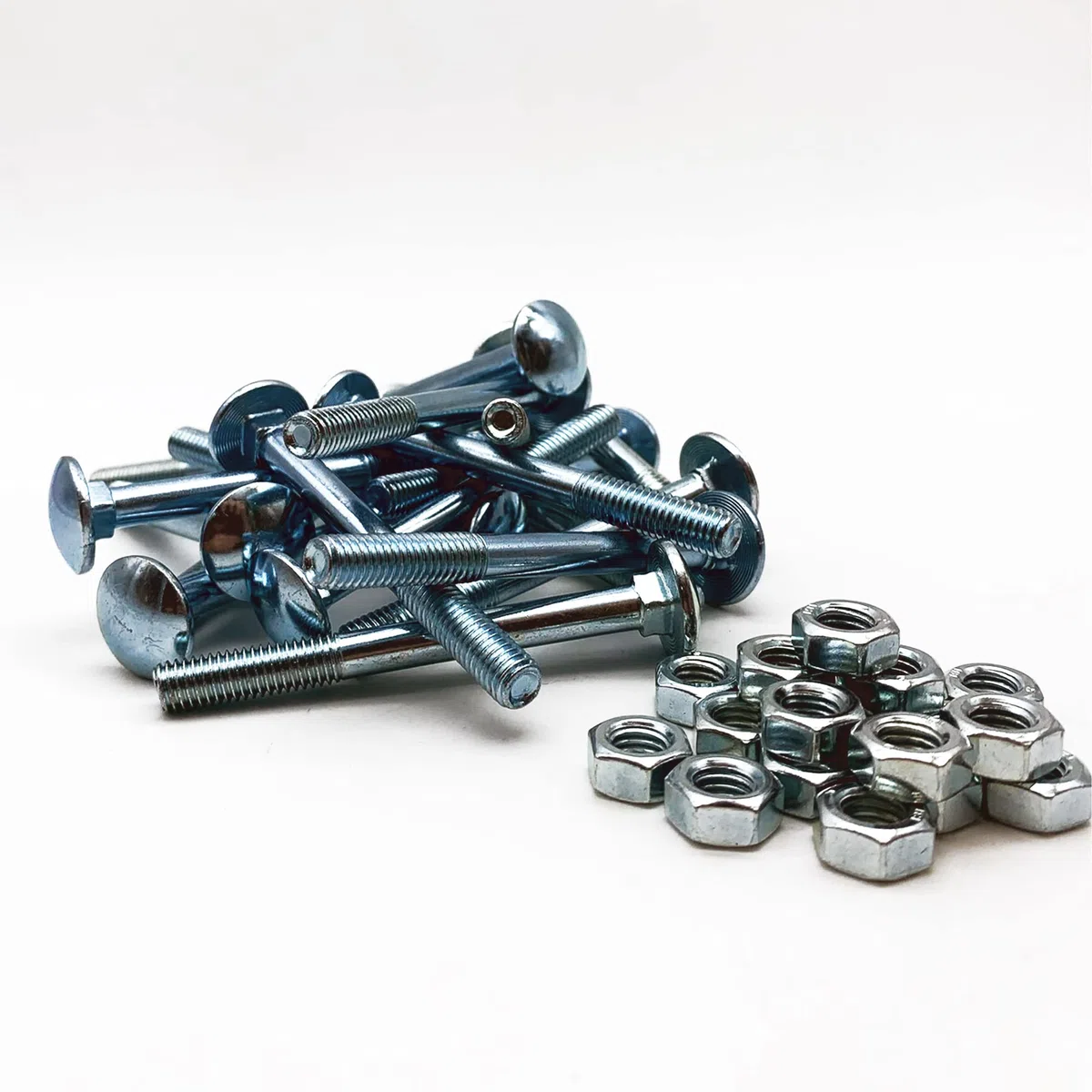 DOJA Industrial | Viti con Testa Tonda e Dado Quadrato | 6 x 80 mm | 20 Pezzi | Set Bulloni Carrello con Collo Quadrato | Bulloni e Dadi per Molteplici Usi: Porte, Serrature, Recinzioni e tanto altro