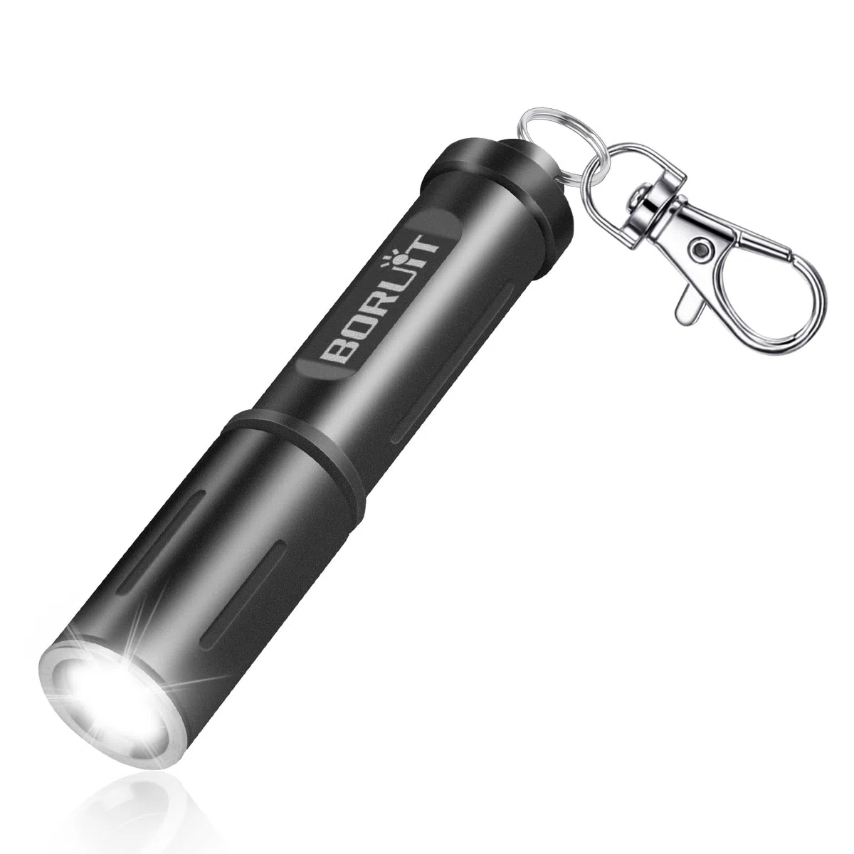 BORUIT RJ11 Torcia LED Potente Professionale 120 Lumen e 50m di Portata, Mini Torcia Bambini con Portachiavi, IP67 Impermeabile lampada Emergenza Portatile per Campeggio Escursionismo Caccia