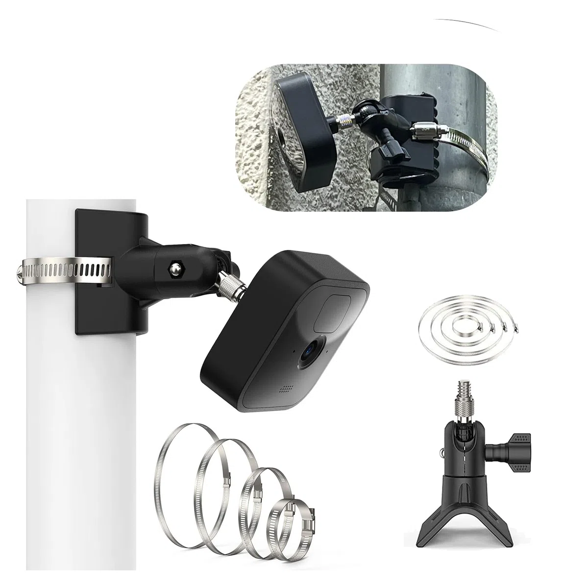 Supporto di montaggio per fotocamera, palo lampeggiante, compatibile con nuove fotocamere Blink Outdoor 3/Outdoor 4/Blink XT/XT2/Blink Mini/Blink Outdoor