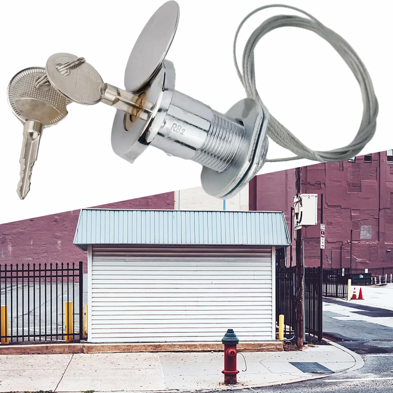 Kit di sblocco porta garage con chiave, adatto per porte senza accesso
