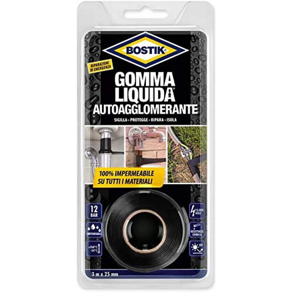 Bostik Gomma Liquida Nastro Autoagglomerante 3mt*25mm