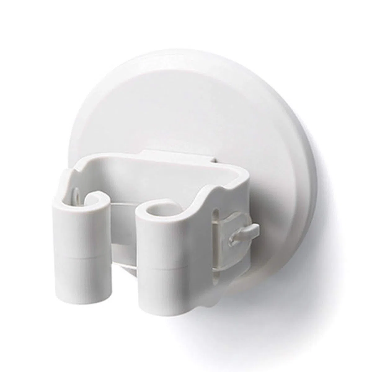 Portascope e Portaspazzole Muro Montato, Robusto Strumento Rack di Stoccaggio Salvaspazio per Cucina, Plastica ABS - 3 Pezzi - Bianco