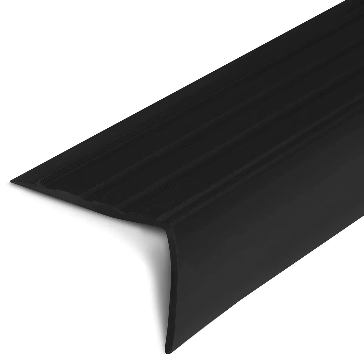 Profilo per gradini, profilo per scale in PVC a forma di L, elegante protezione per scale, in diversi colori e dimensioni, per pavimenti di tutti i tipi (120 x 4,5 x 4,2 cm, Michigan | nero)