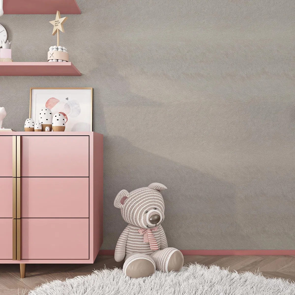 Livelynine Pellicola Adesiva per Mobili Grigia Rilievo Carta Adesiva per Mobili Cucina Armadio Lavabile Carta da Parati Adesiva Muro Camera da Letto Grigio Chiaro Adesivi per Mobili Cassetti 40CMx2M