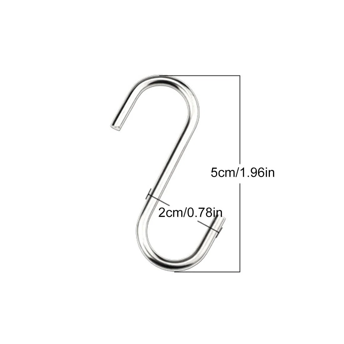 Ganci a S Cucina in Acciaio Inox Appesi Ganci Attaccapanni Forma di S Multifunzionale per Bagno Camera da Letto Ufficio Ganci per Utensili Cucina(10 Pezzi,5 cm di lunghezza)
