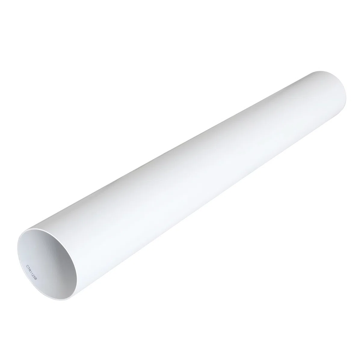 La Ventilazione CTR1125B Tubo per Aerazione Canalizzata Tondo in PVC, 125 mm, Bianco