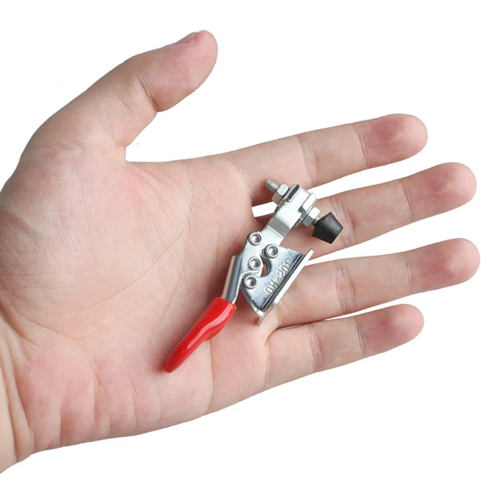 Pinza a Leva 201 - Set 6 Pezzi Con Staffa Orizzontale In Metallo, Attrezzo a Sgancio Rapido Per Il Fissaggio Di Saldatura e Assemblaggio Di Componenti Elettronici