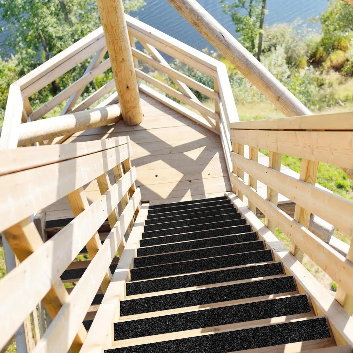 Nastro Antiscivolo 5 cm x 5 m – Nastro Adesivo Forte per Gradini, Scale e Pavimenti Interni/Esterni