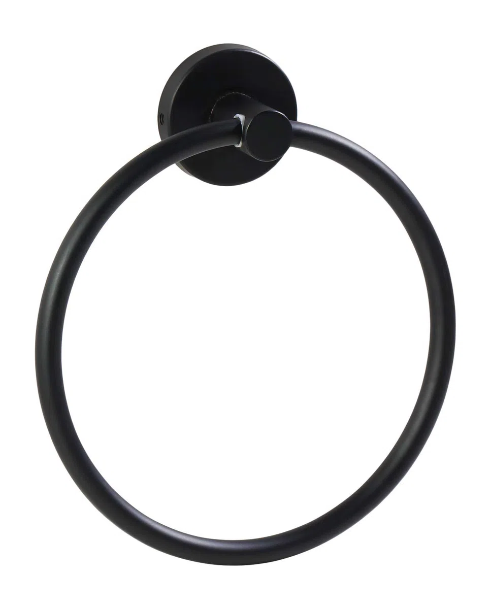 Scaldasalviette esclusivo in acciaio inox | Portasciugamani da bagno Portasciugamani ad anello (Acciaio Inossidabile (Nero))
