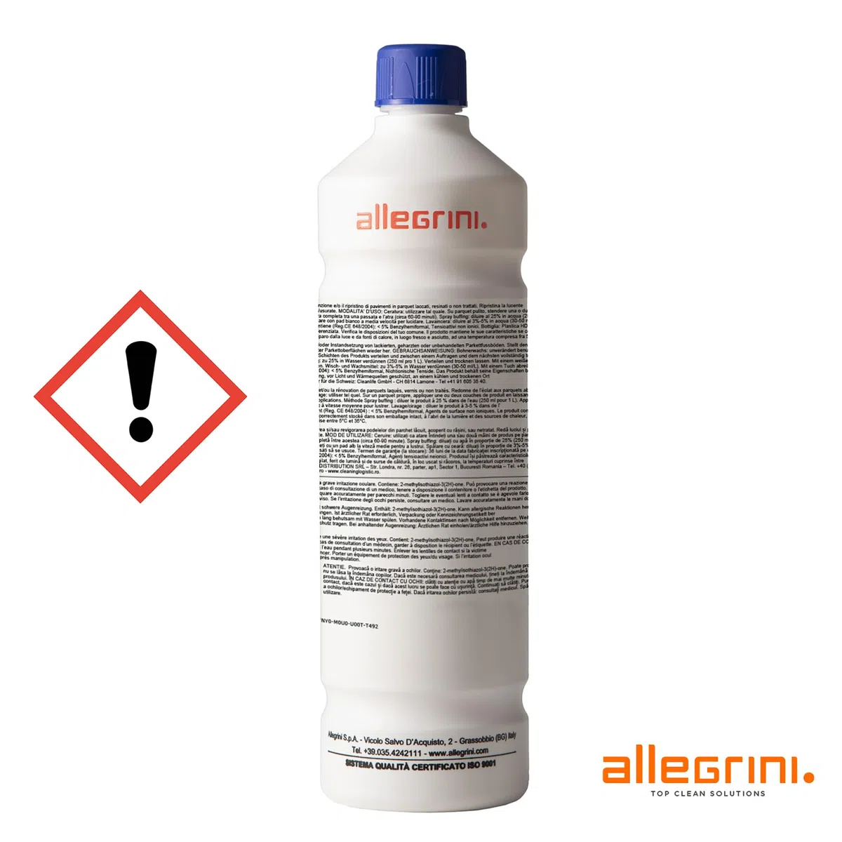 Allegrini Cera Parquet Ripara Graffi e Lucida Pavimento in Legno Rovinato Rinnova e Ravviva Ideale per Riparazione e Trattamento di Superfici in Laminato 1000 ml