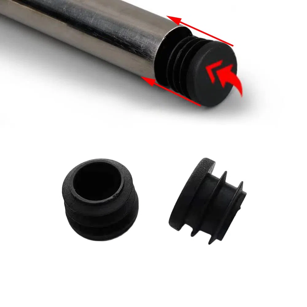 Tappo per Tubi 32 Pezzi - Tappi in Plastica Rotondo 16mm per Sedie, Tavoli - Tappi Terminali Nero