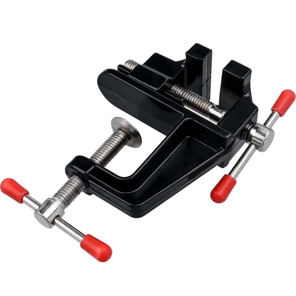 Mesee Mini Morsetto da Tavolo Universale, Micro Morsa da Tavolo per Trapano, Morsetto di Serraggio in Lega di Alluminio per Riparazioni, Scultura, Modellismo, Lavori Manuali