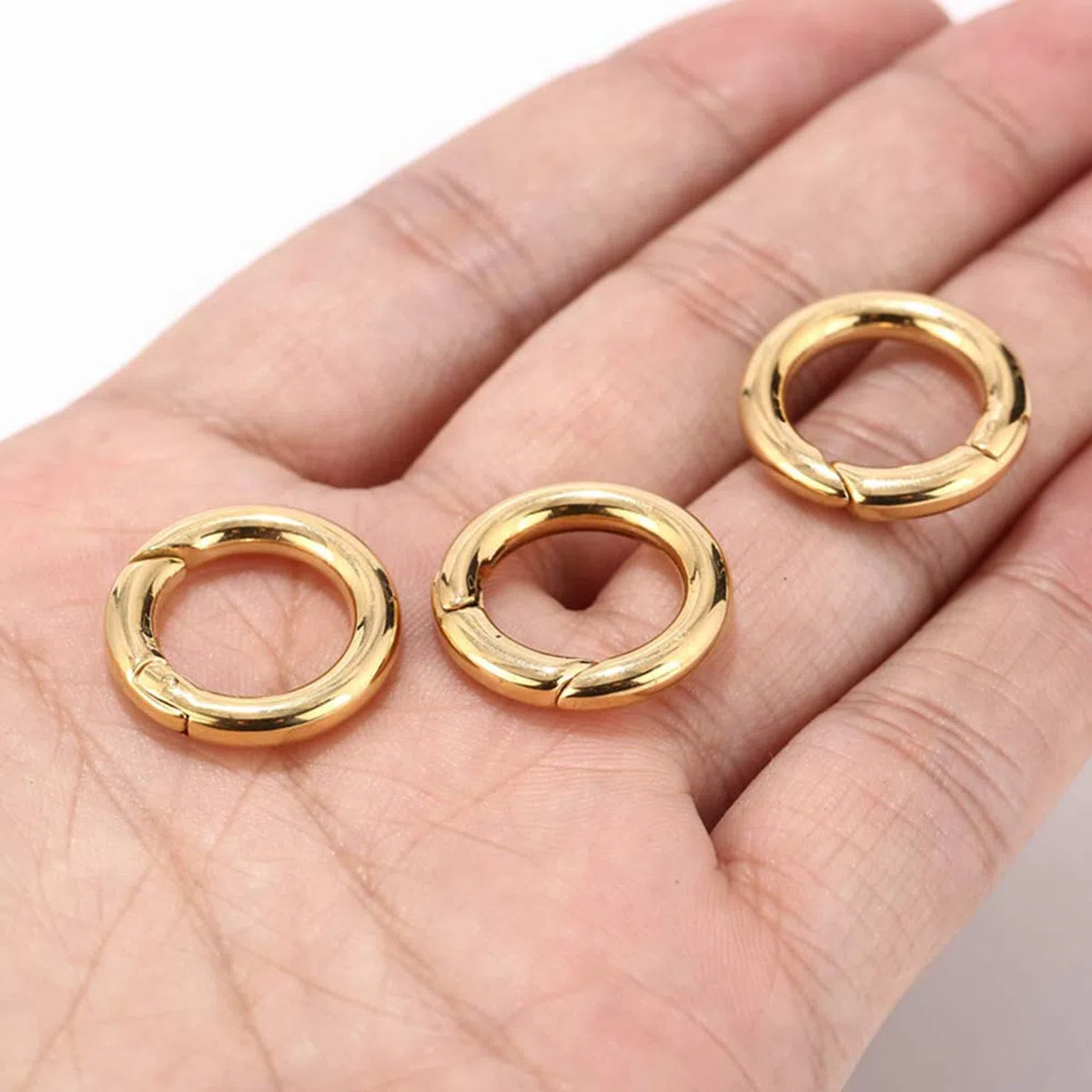 26mm Scatto Molla Rotonda, Moschettoni Piccoli Clip Scatto Molla Rotonda 6 Pezzi Anello Portachiavi, Moschettoni per Borse, Anelli Aperti, Moschettoni a Innesco Gancio Fibbia Portachiavi-O