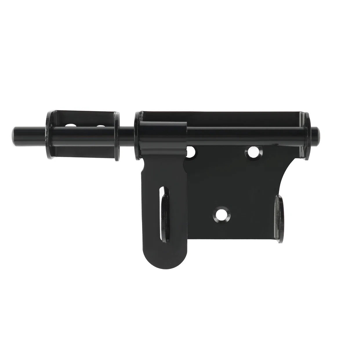 SAYAYO Catenaccio Porta in Legno Serratura Porta Chiavistello Nero, Chiavistelli e Catenacci per Porte con Foro per Lucchetto, Acciaio Inossidabile SUS304, 150MM, EMS350U-B