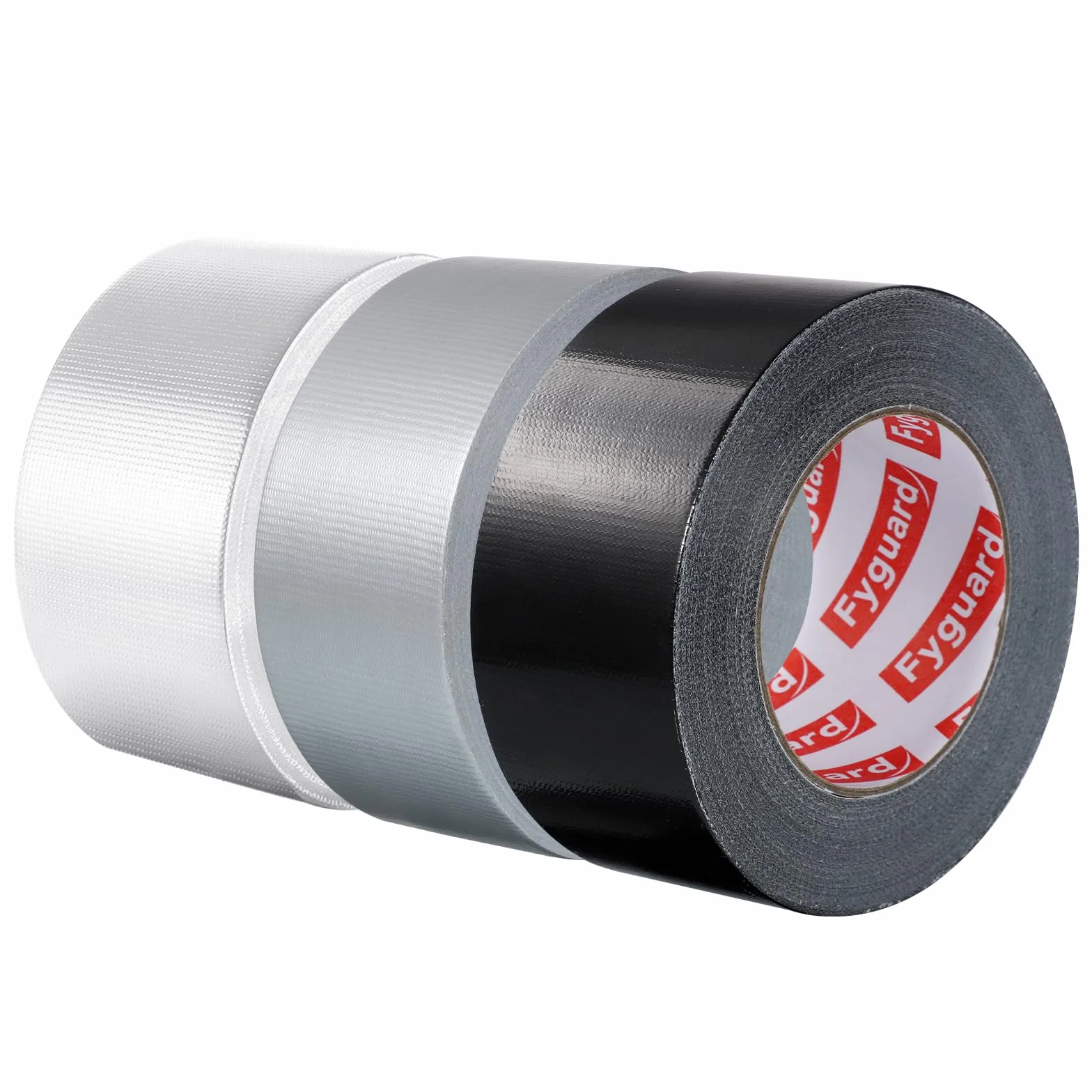 3 Rotoli Nastro Adesivo Impermeabile, 48mm x 18m Nastro per Riparazioni 210μ Nastro Telato Nero per Uso Interno ed Esterno in Case, Giardini e Cantieri Edili