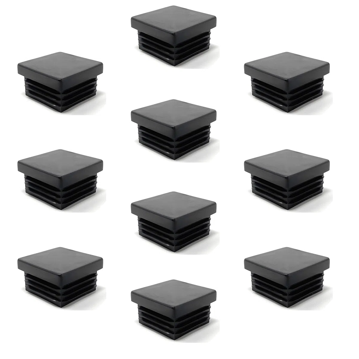 Design61, 10 tappi quadrati, 40 x 40 mm, con lamelle per dimensioni interne 36-37 mm