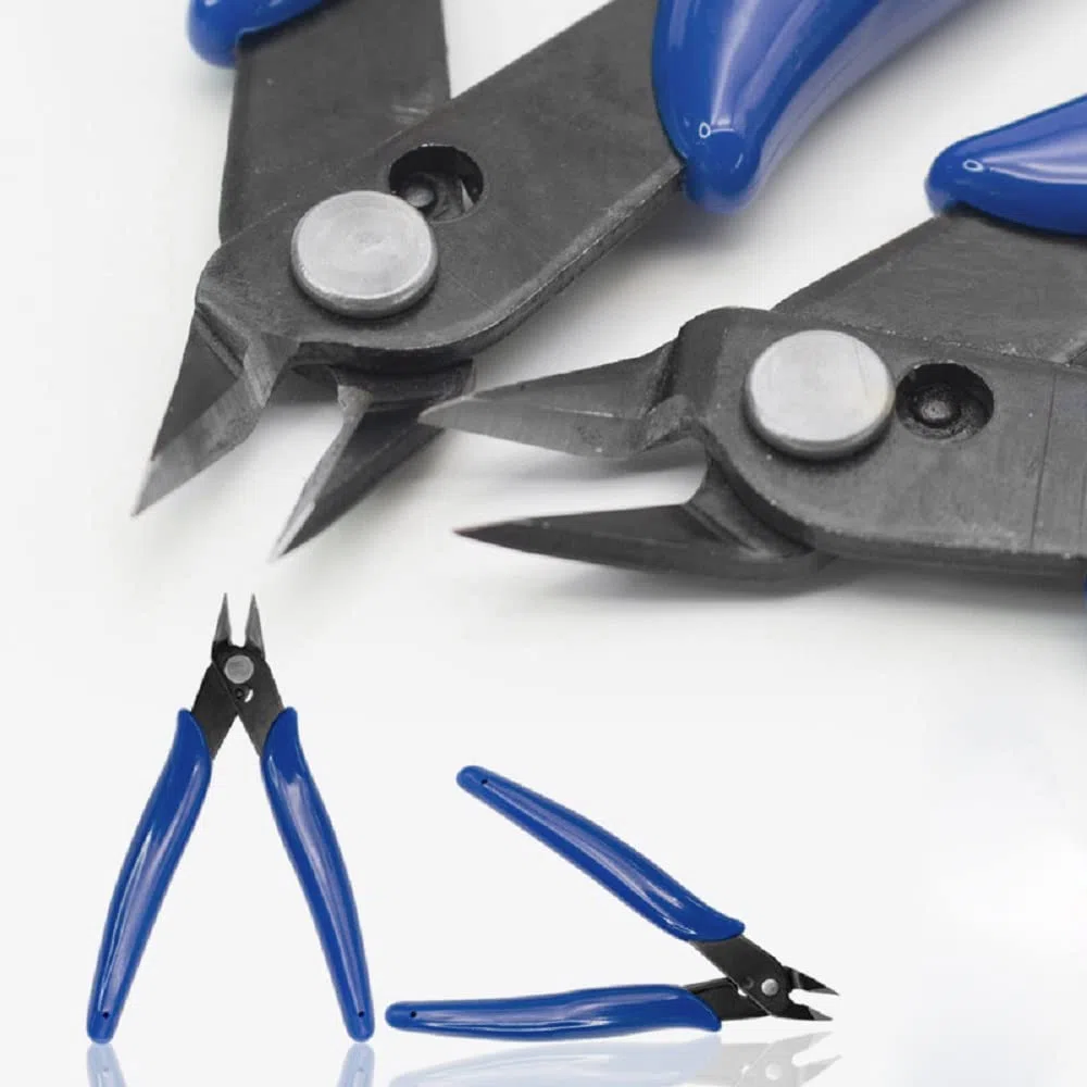 2 pezzi tronchesi filo tronchesi cavo elettrico di precisione rame plastica laterale forbici spogliarellista pinze diagonali bobina che fa strumento artigianato gioielli fai da te