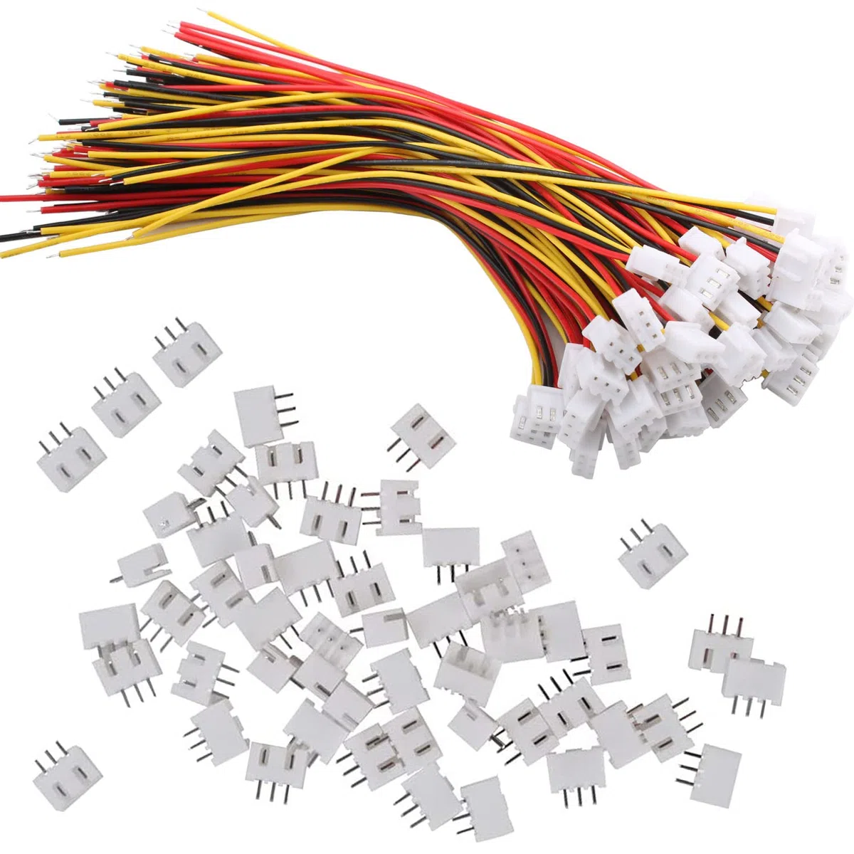 120pcs（60Pairs ）2.54mm JST 3 pin Micro Elettrico Spina Connettore ，150mm JST XH 3-Pin Plug Maschio a Femmina Cavo Cavo Elettrico Connettore