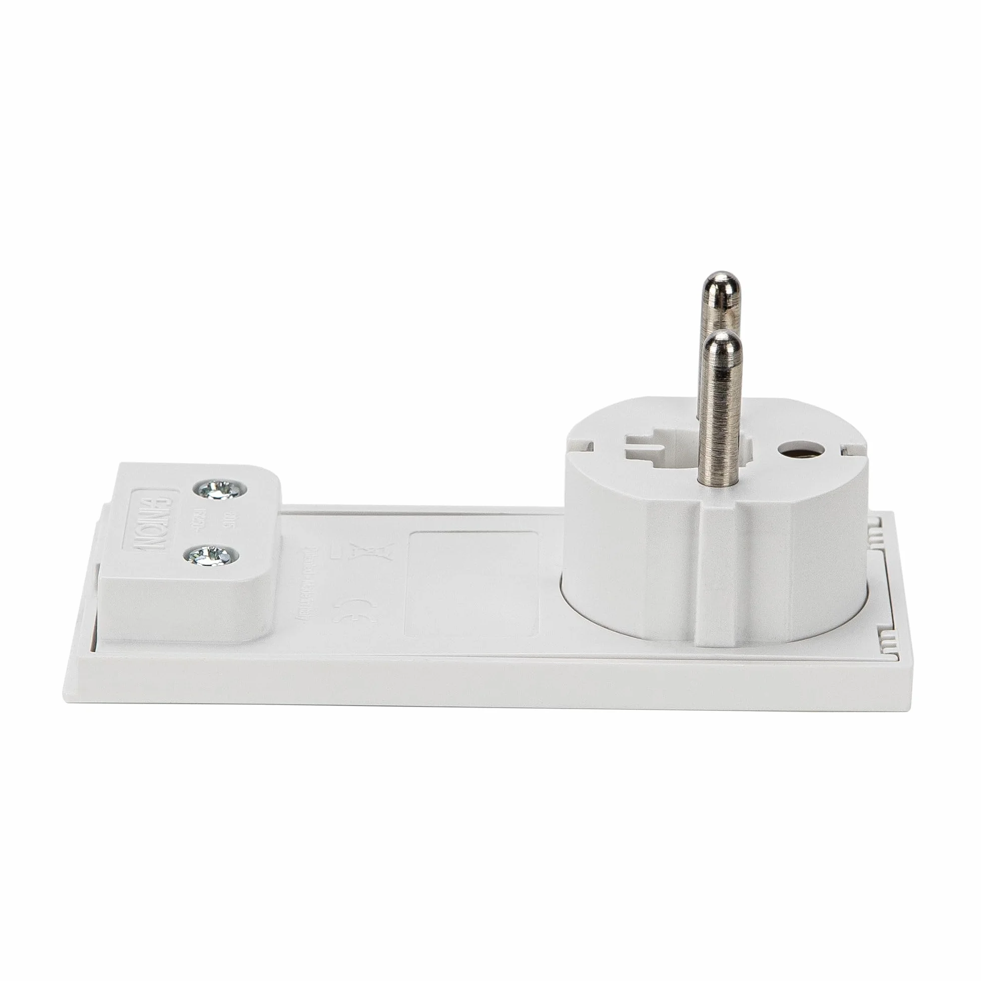 FANTON 80065 Spina schuko ultrapiatta salvaspazio orientabile 2P+T 16A mod. CLOCK Colore Bianco