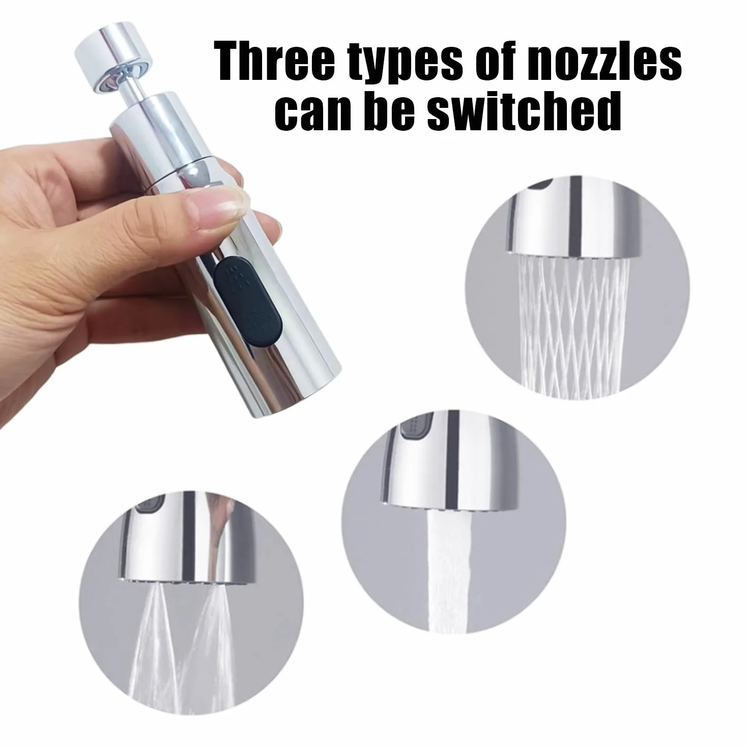 1 prolunga per rubinetto, con 1 set di adattatori, testa spruzzatore per rubinetto, adattatore per rubinetto, paraspruzzi per rubinetto, accessori per rubinetto, accessori rotanti, adatto per