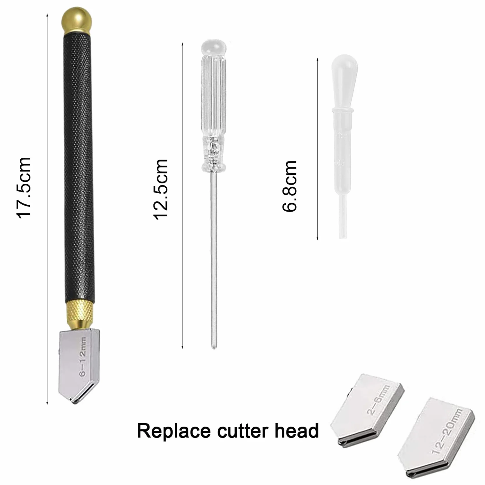 iJiZuo Tagliavetro 2mm-20mm, Tagliavetro Professionale, Carburo con Design Ergonomico Della Maniglia Gamma, per Specchio e Piastrelle in Mosaico di Vetro Spesso