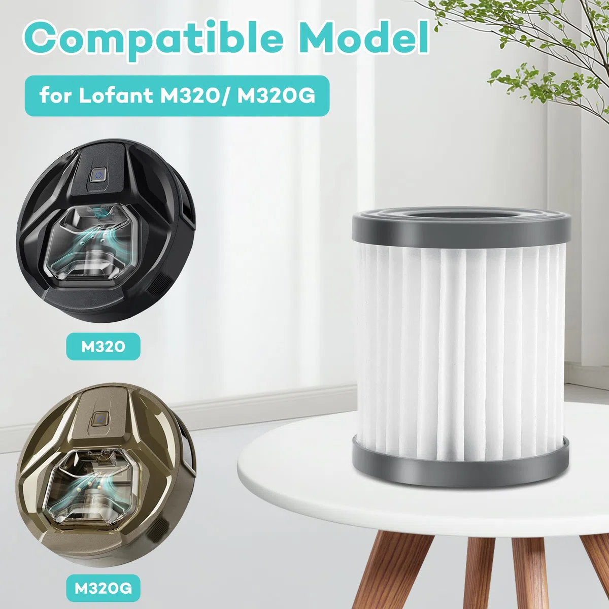 3 filtri di ricambio per aspirapolvere robot Lefant M320/M320G, filtri lavabili, accessori per aspirapolvere