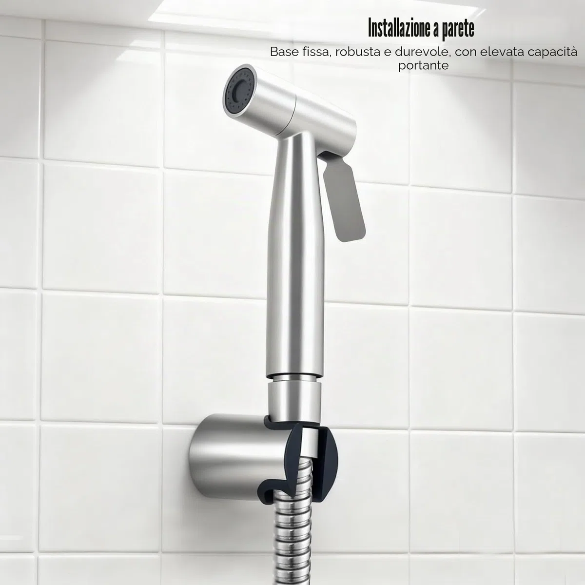 Doccetta per Bidet, Doccino per Bidet Portatile in Acciaio Inossidabile, Bidet WC con Doppia Modalità, Idroscopino Alta Potenza, Doccia con Deviatore 2 Vie per Pulizia Pannolini, Toilette