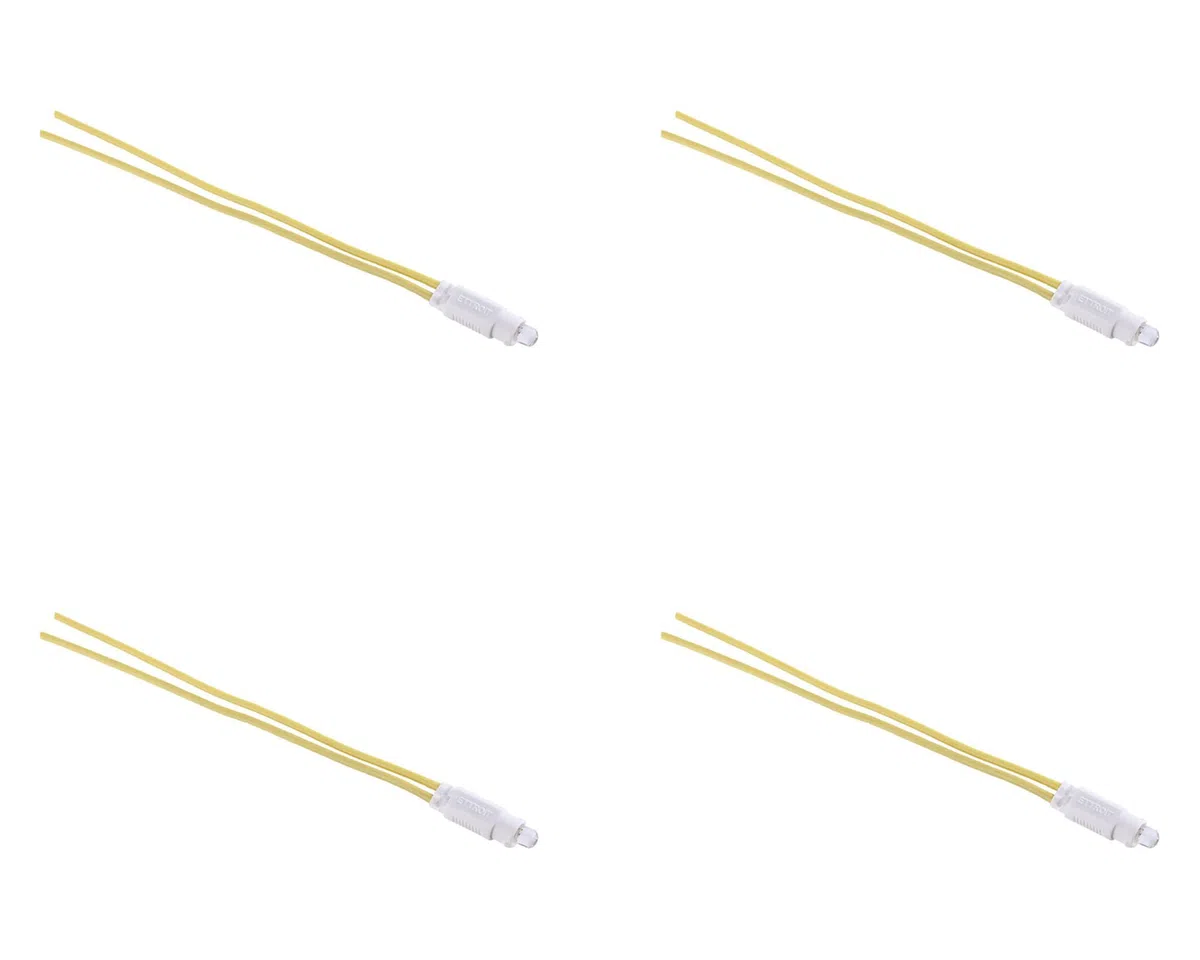 Lampada Led Per Pulsante Comando Illuminabile, Compatibile Con Bticino Living, Compatibile Con Bticino Matix (4 Pezzi, Giallo)
