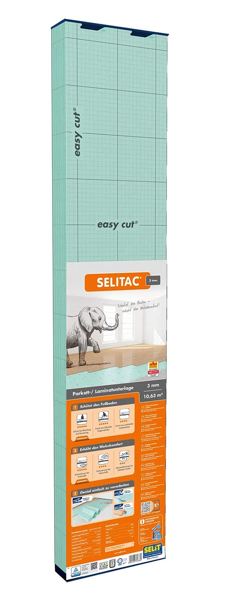 SELITAC 3 mm - Sottofondo per pavimento laminati e parquet (10,63 m²)