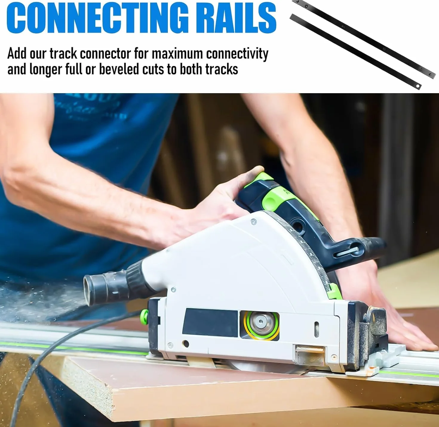 Connettore per binario di guida per Makita, connettore per tende, accessorio per connettore, compatibile con Festool, Bosch, connettore per binari