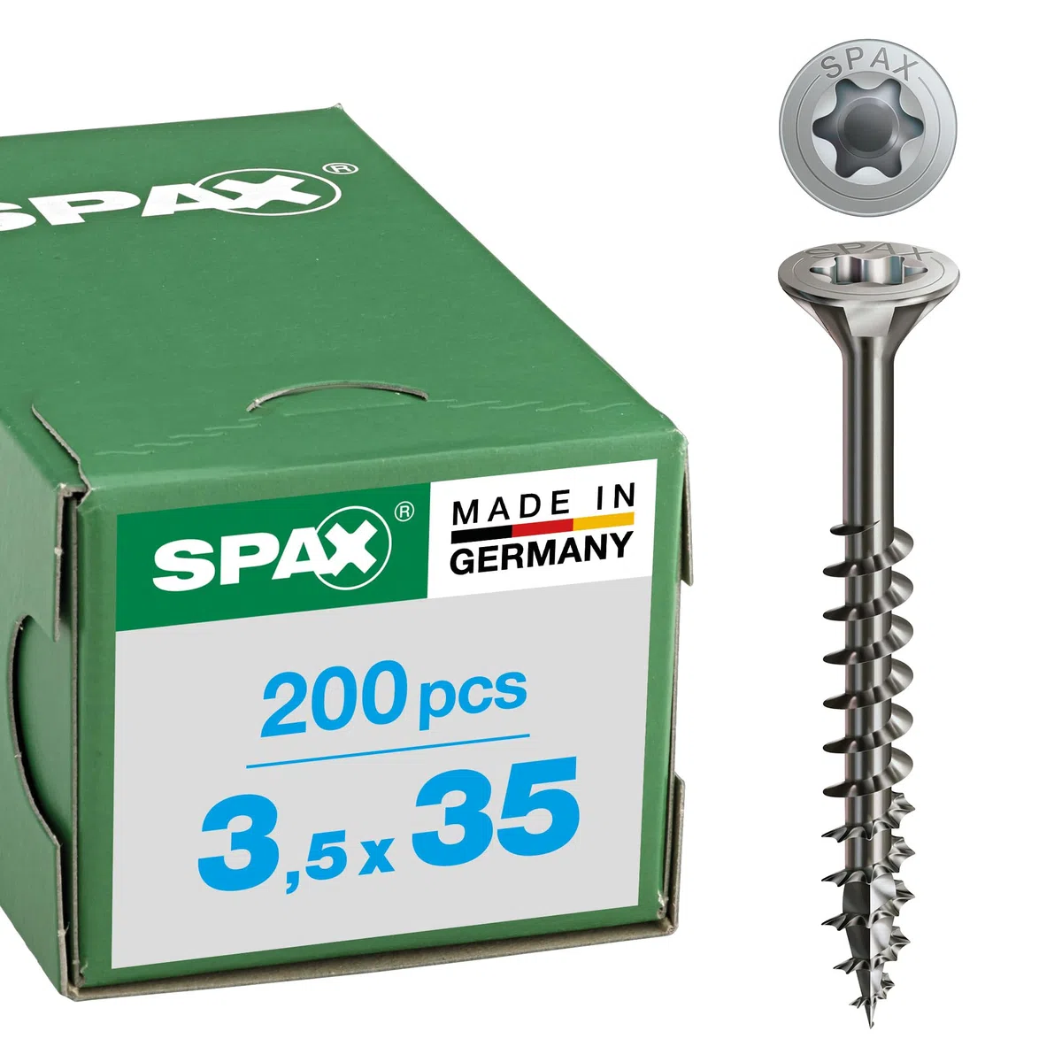 Spax 0/3487/000/3,5/35/ /02 - Vite in acciaio inox V2A, 3,5 mm, 3,5 x 35 mm