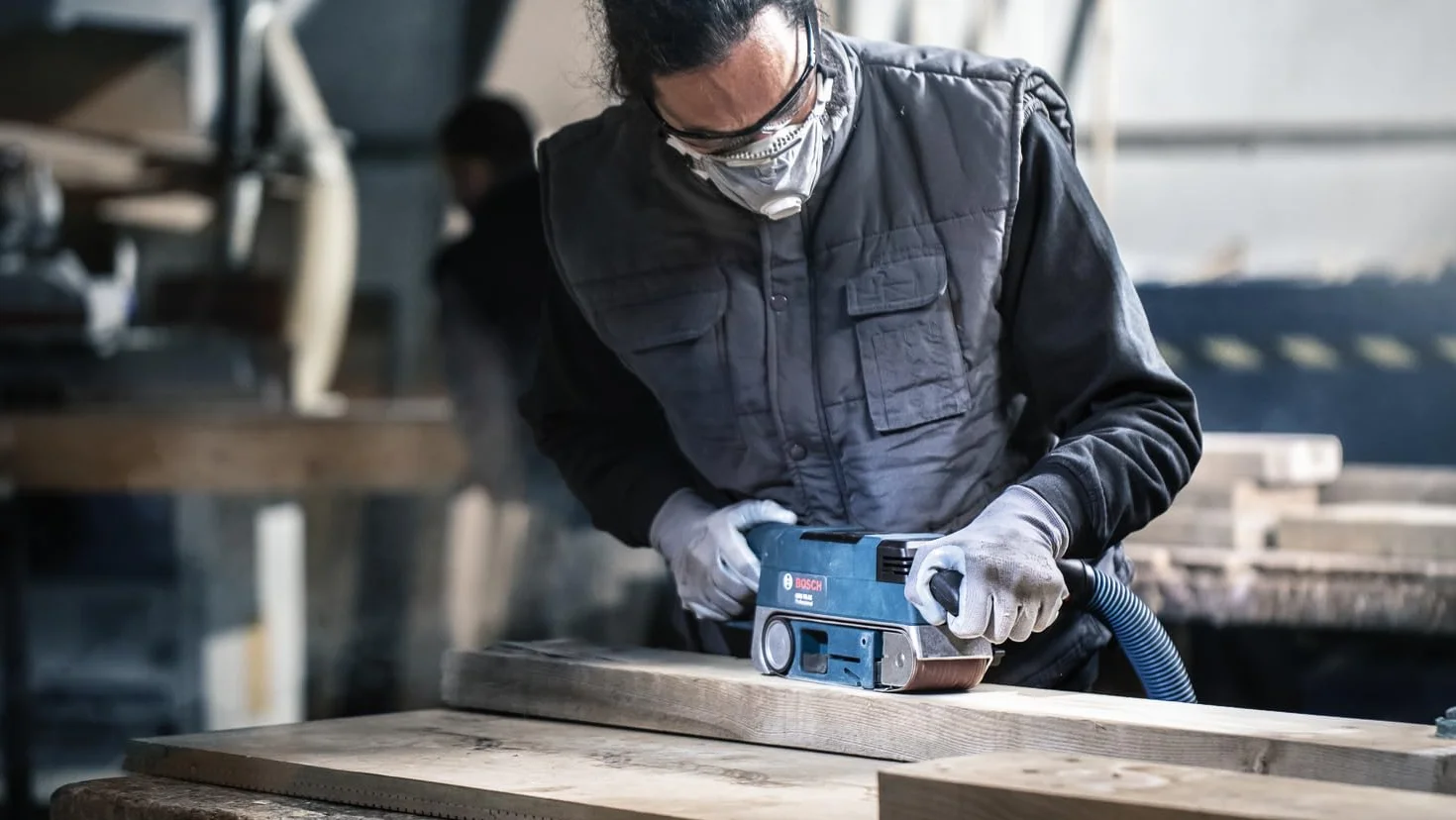 Bosch 3x Nastro abrasivo PRO X440 per levigatrici, 3 pz (per Vernice su legno, Legno duro, 40 x 305 mm, Grano 60, 80, 120, Professional Accessorio Levigatrice a nastro)