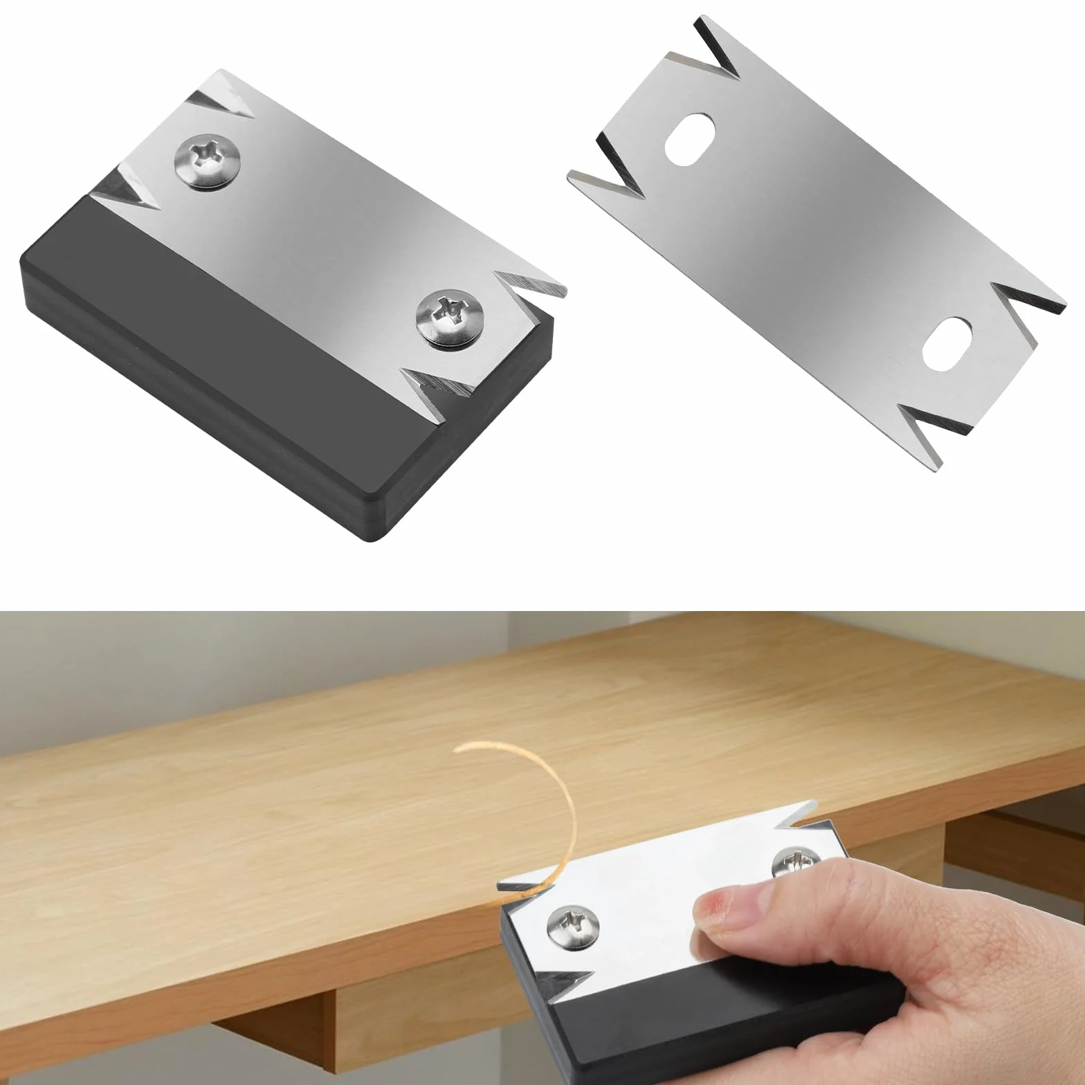 HENGBIRD Tagliabordi per La Lavorazione del Legno, Pialla per Legno Portatile Taglierina per Bordi Manuale con 1 Lama di Ricambio Antiscivolo Pialla A Mano per Legno PVC ABS