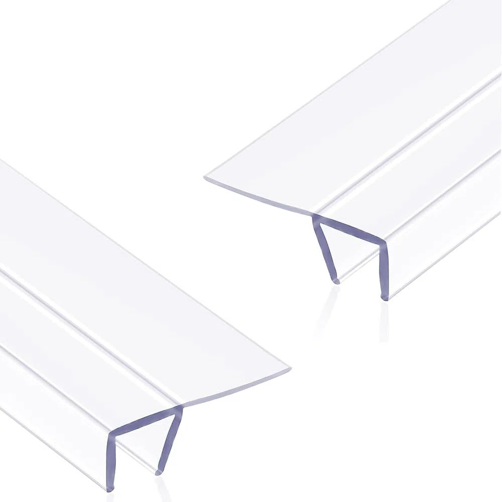 SKYPRO Confezione da 2 strisce sigillanti in silicone trasparenti, 2 m, per porte e finestre di vetro, 6 mm