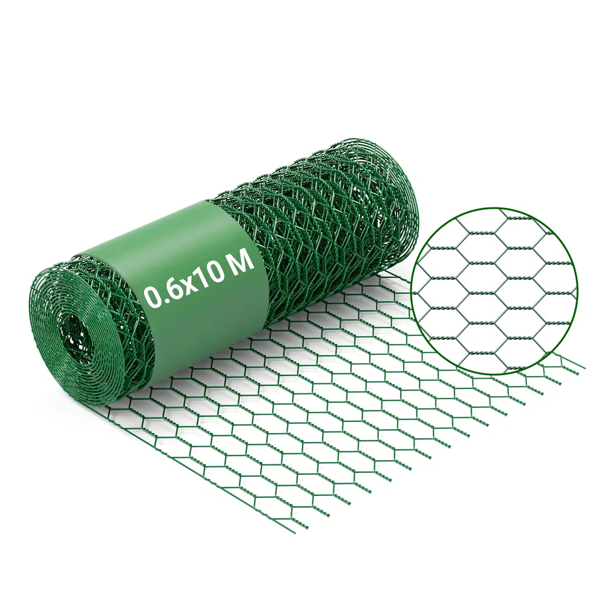 Rete metallica verde per voliere maglie da 25x25mm rotolo 60cmx10m Rete per recinti