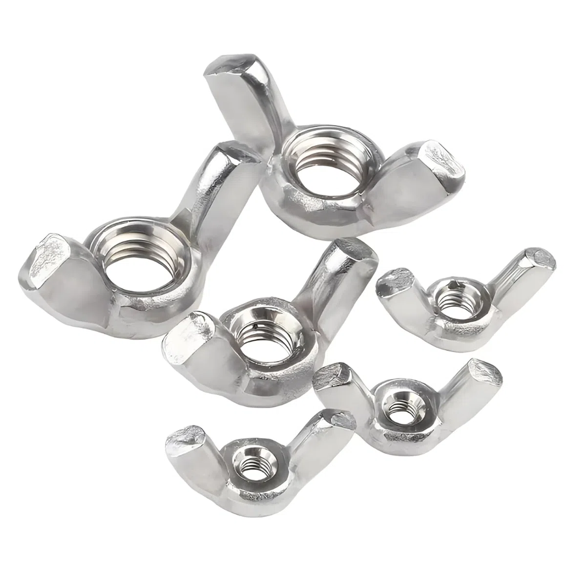 30 Pezzi di Dadi ad alette, acciaio inox 304, M3/M4/M5/M6, per Riparazioni di auto e moto, Elettronica, Edilizia, Riparazione di apparecchiature Domestiche