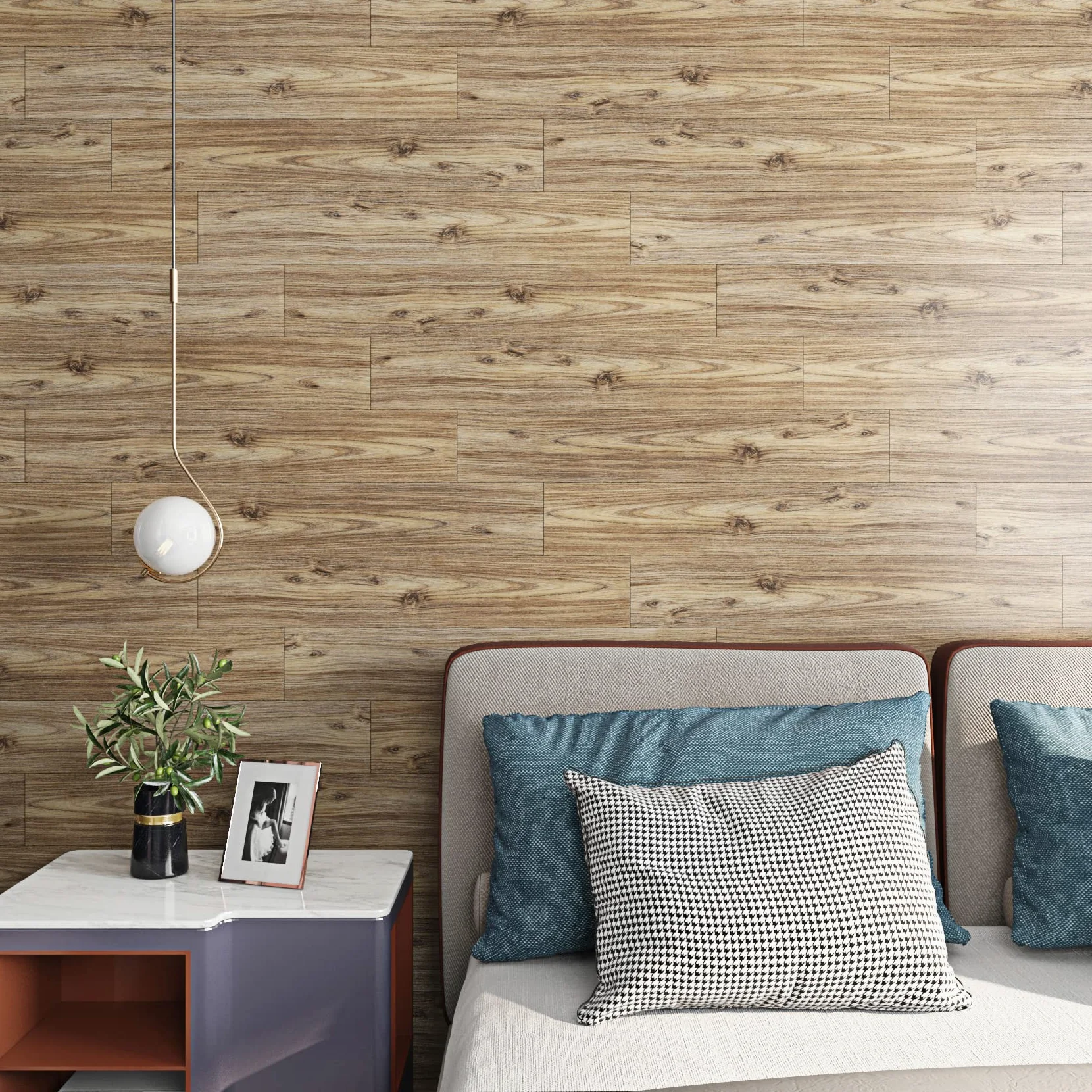 Livelynine Pavimento PVC Adesivo Effetto Legno Listoni 90x15CM Piastrelle Adesive Pavimento Cucina Linoleum Pavimenti Bagno Pellicola Adesiva Legno Rovere Carta da Parati Adesiva Muro, 4 Piastrelle