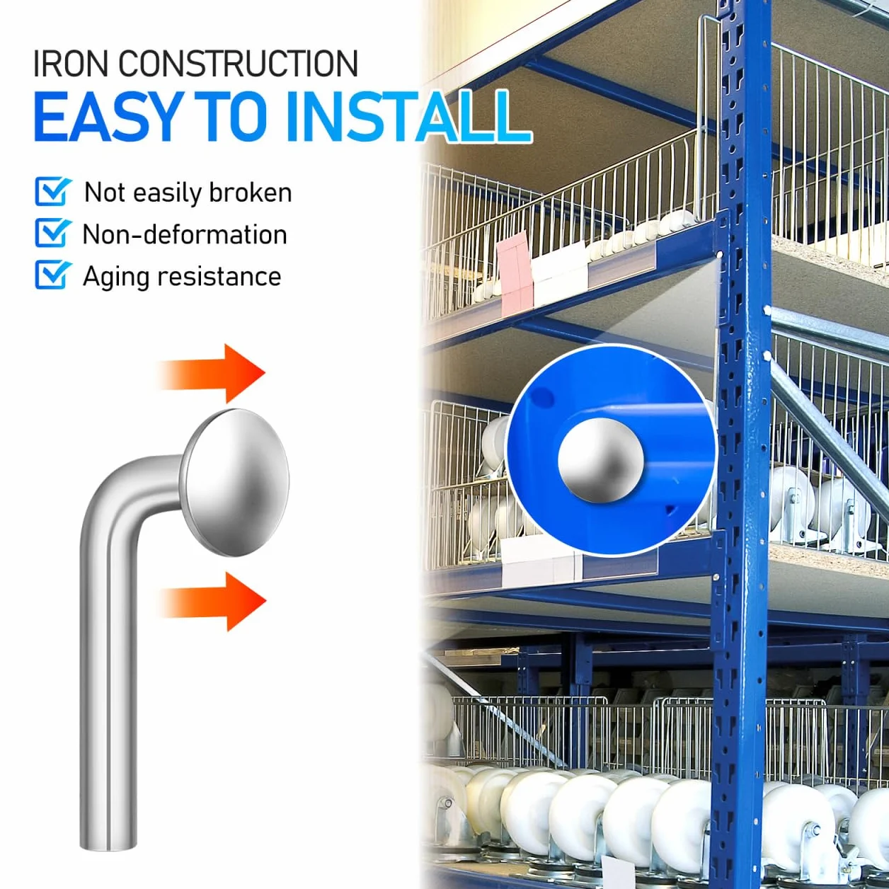 100pcs Zincato Pallet Rack Bulloni di Sicurezza Per Progetti Di Mensola Diy Struttura In Acciaio Resistente Antiruggine Installare Per Magazzino E Casa